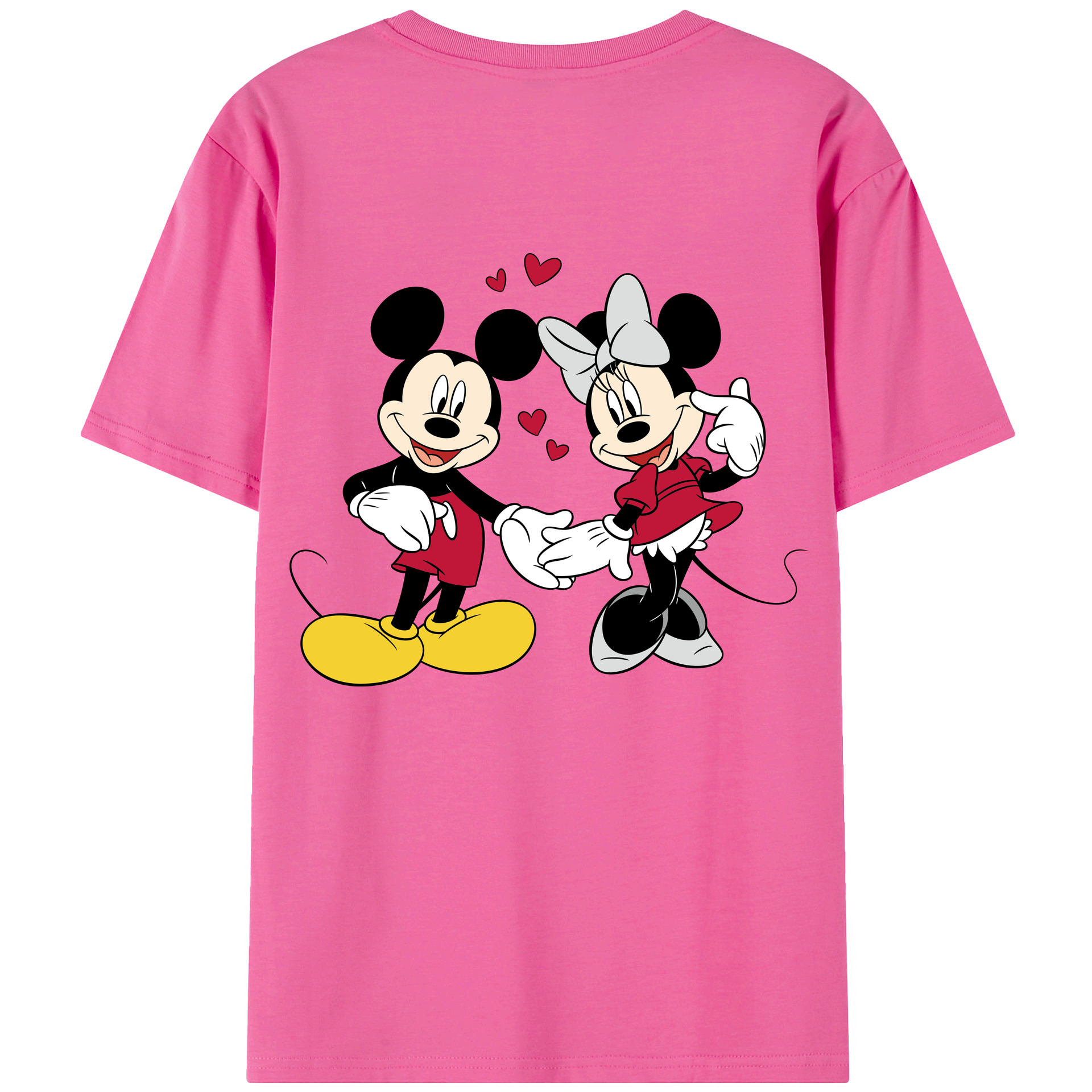 （画像用） ミッキーマウス Mickey Mouse レディース半袖Tシャツ(バックプリント)